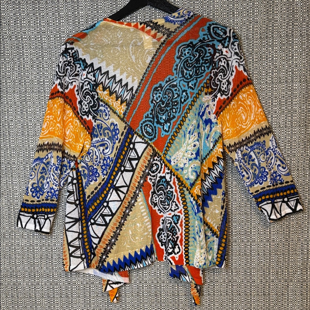 Chico's Multicolor Bohemian, Patchwork Open Front… - image 2